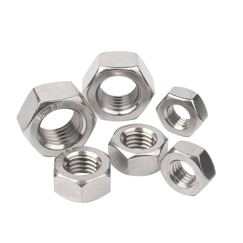 Automotive Industry Galvanized Stainless Steel Hexagon Head Nuts DIN934 10b21 M4-M52