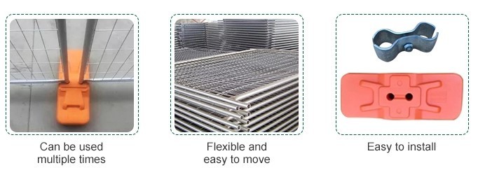 OHSAS Temporary Security Fence 2100mmx2400mm Hot Dipped Galvanized Fencing