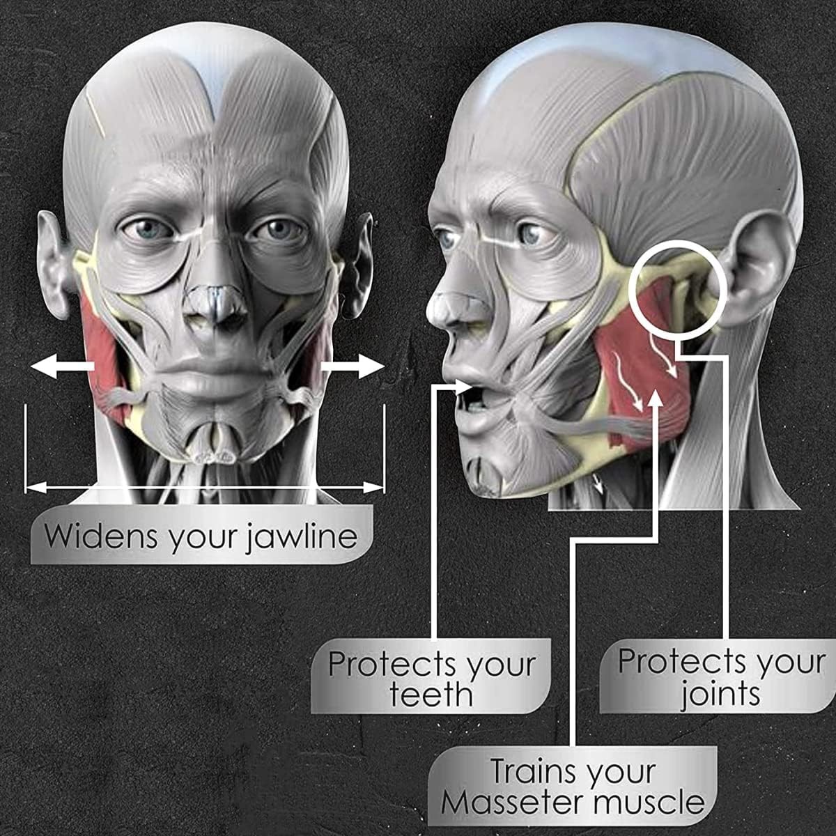 Silicone Jawline Exerciser for man&women Jaw Exerciser Resistance Levels Sharp Chin Line Facial Slimming Jaw Exerciser