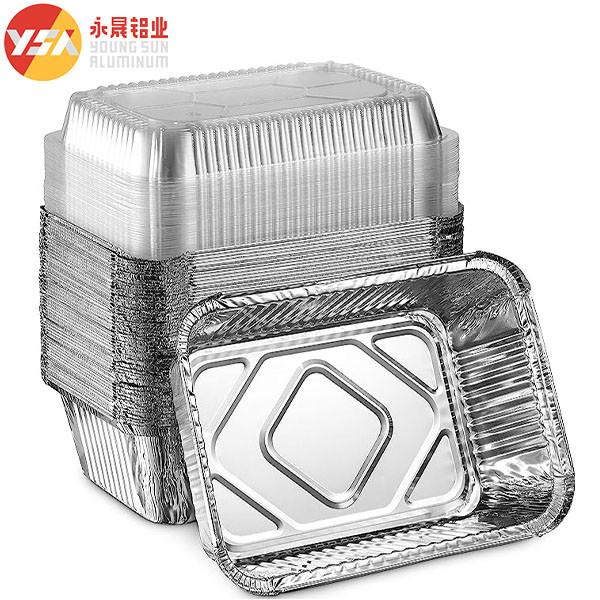 190ml Disposable Aluminum Cookware Aluminium Disposable Tray Foil Pan Lids