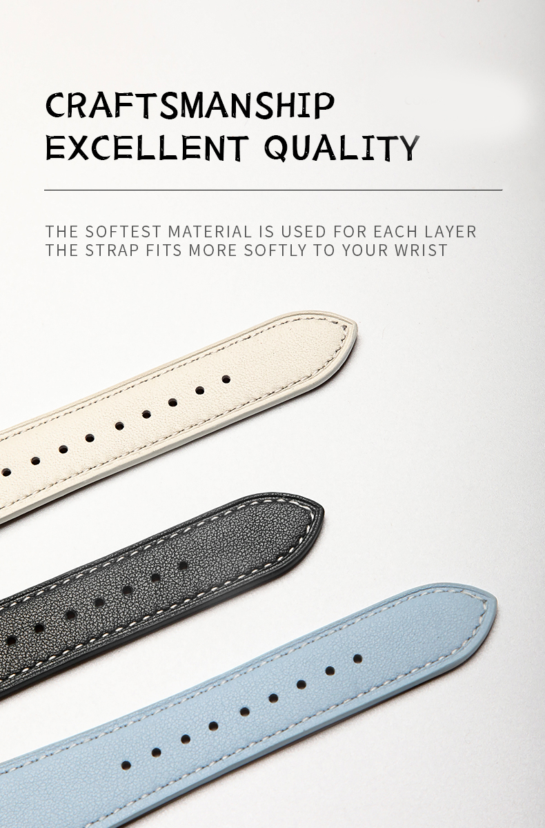 20mm Leather Watch Band for Samsung Galaxy Watch 4 Quick Release Genuine Leather Strap