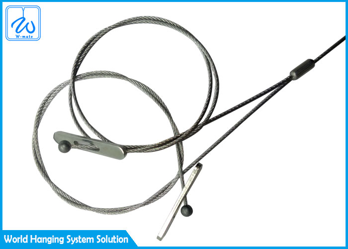 2 - Leg 7x7 Wire Rope Sling Assembly With Paddle Ends For Plant Hanging Basket