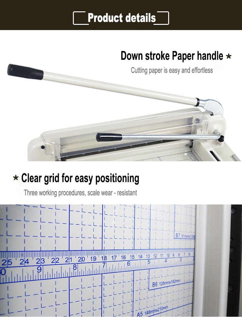 Effortlessly Cut Thick Paper with the 868 A3 Heavy Duty Manual Guillotine Trimmer