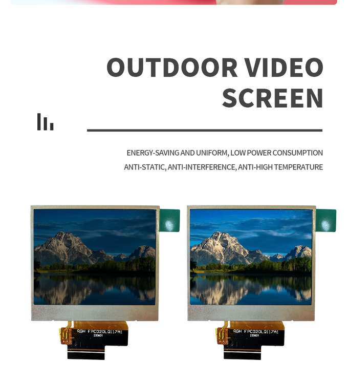 LCD Module TFT 2.0 Inch Outdoor Sunlight Readable 320x240 SPI Interface ODM
