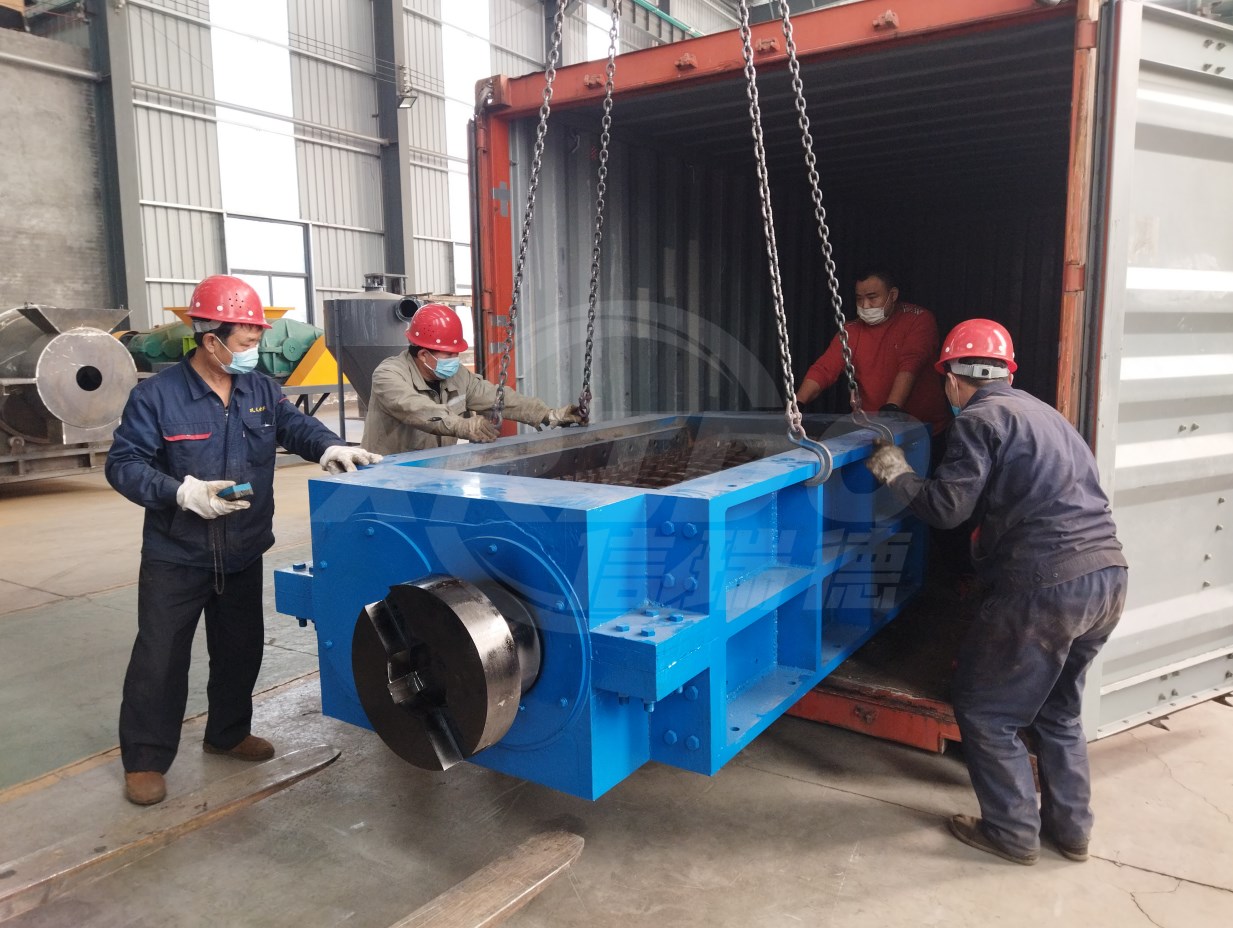 Dual Shaft Aluminium Can Shredder Crushing Industrial Shredder For Metal