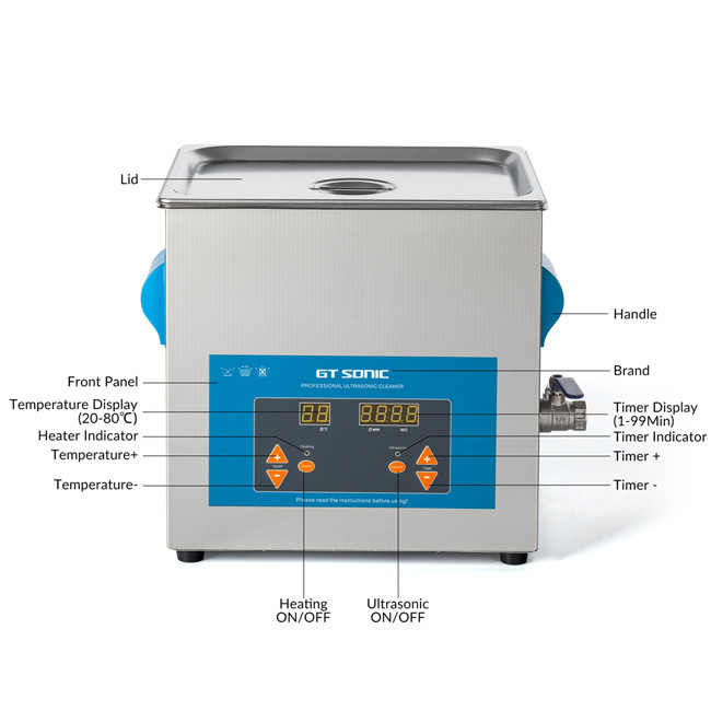 9L Ultrasonic Cleaning Machine , Hardware Industry Ultrasonic Parts Washer