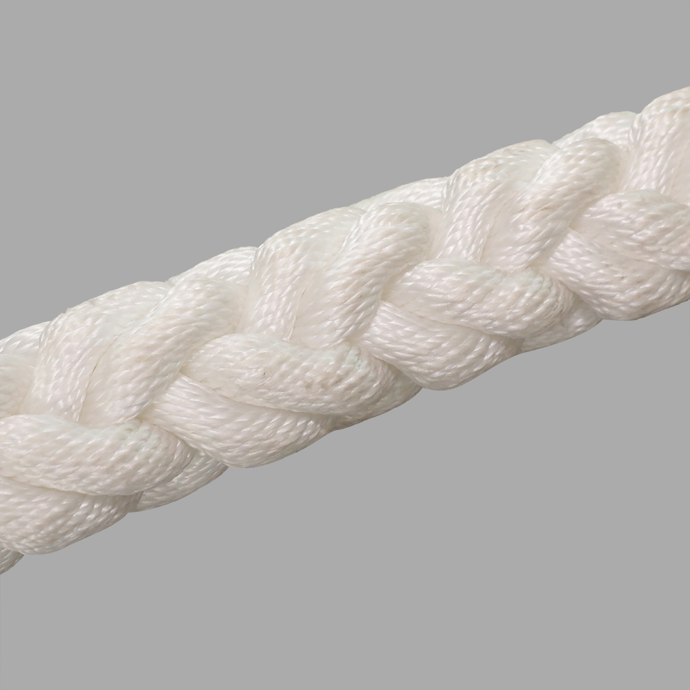 Durable Sea Towing 8 Strand White 48mm Polpropylene Monofilament Crossing Laid with rope noose 2 sides