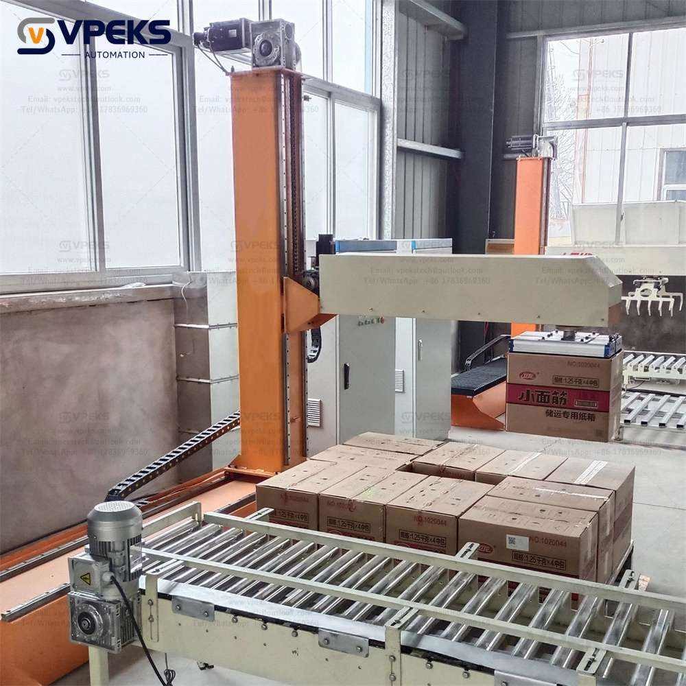VPEKS Top Case Palletizer - Layer Palletizing System With ABB Robot Arm