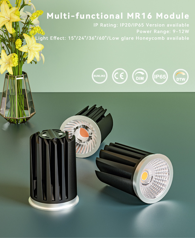 Full Spectrum MR16 Module IP20/IP65 Efficient Heatsink Honeycomb Option