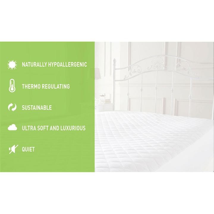 Cotton Terry Memory Foam Mattress Topper Protector , White Waterproof Mattress Protector With Elastic Holding Circle