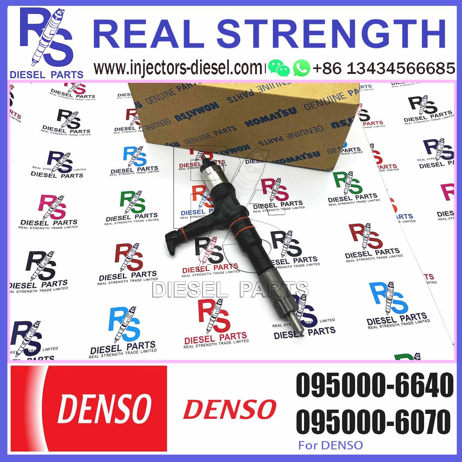 Diesel Nozzle Fuel Injector 095000-6640 6251-11-3200 6251-11-3201for KOMATSU SAA6D125E-5C/5D Engine