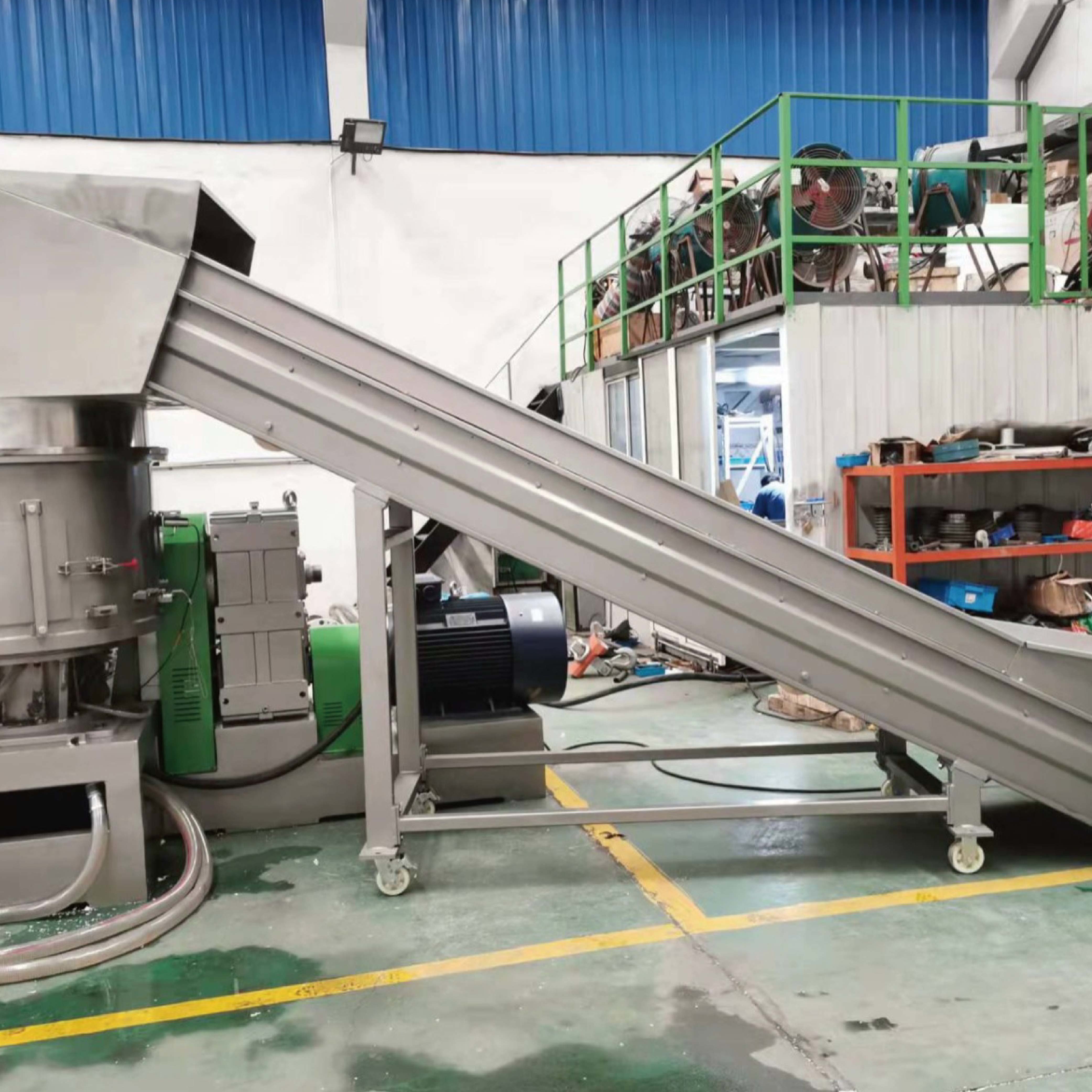 Automation Two Stage Compounding Extruder Pelletizing System For PP PE Pet Film