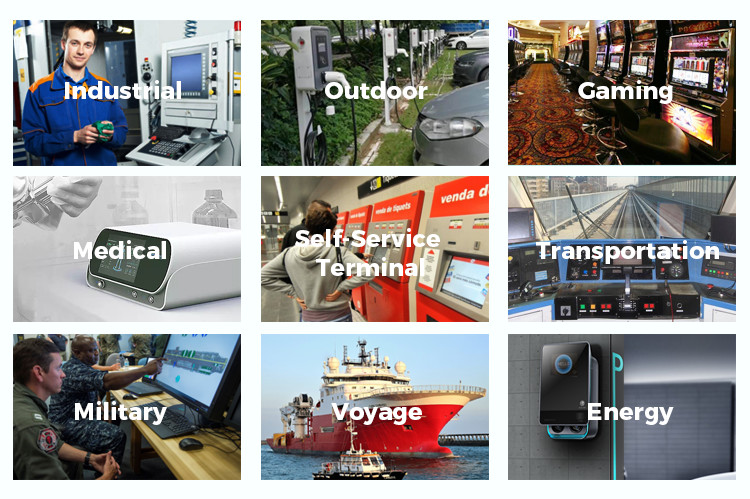 Explosion Proof Glass Multi Touch Screen Panel 17'' Waterproof For Outdoor