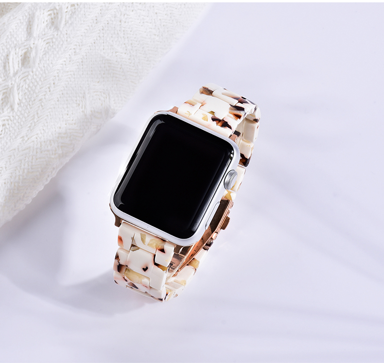 Easy Release Dazzle Color Resin Watch Strap 38mm 42mm