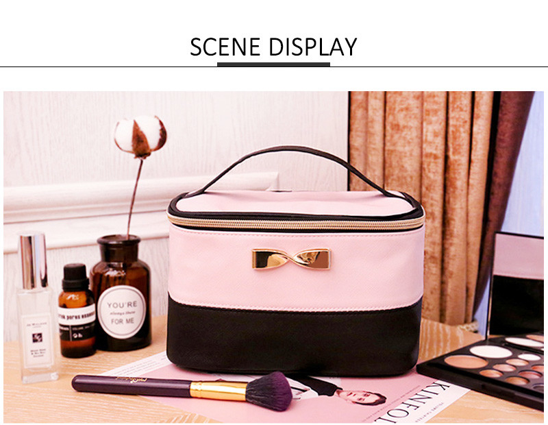 Woman PU Leather Travel Toiletry Bag For Daily Use