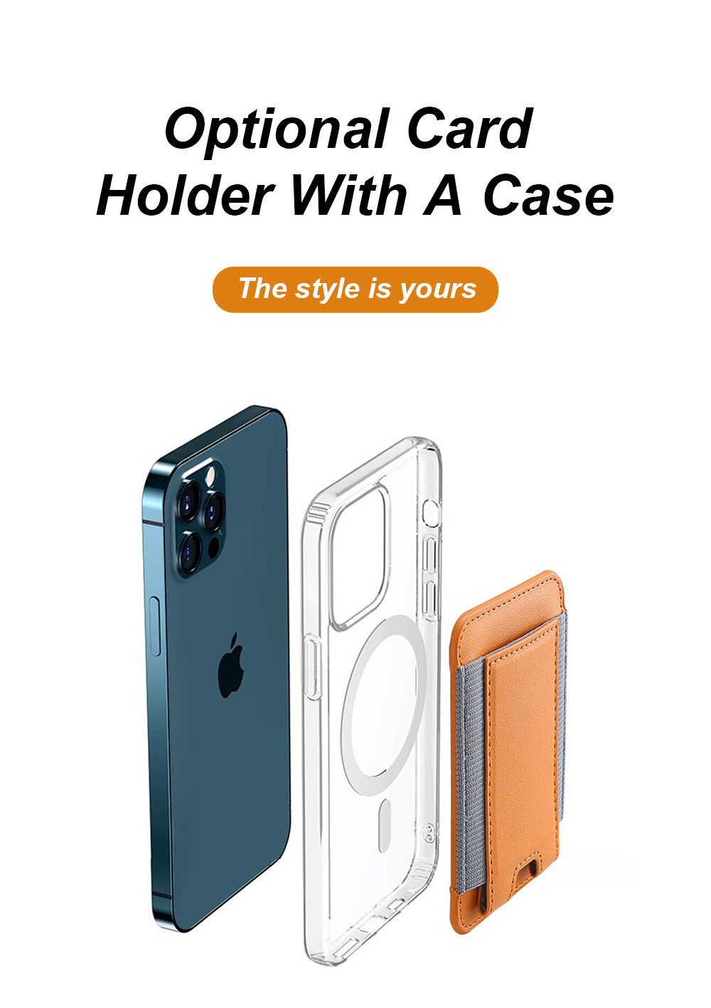 Vegan Leather Magsafe Phone Wallet Origami Commuter Wallet