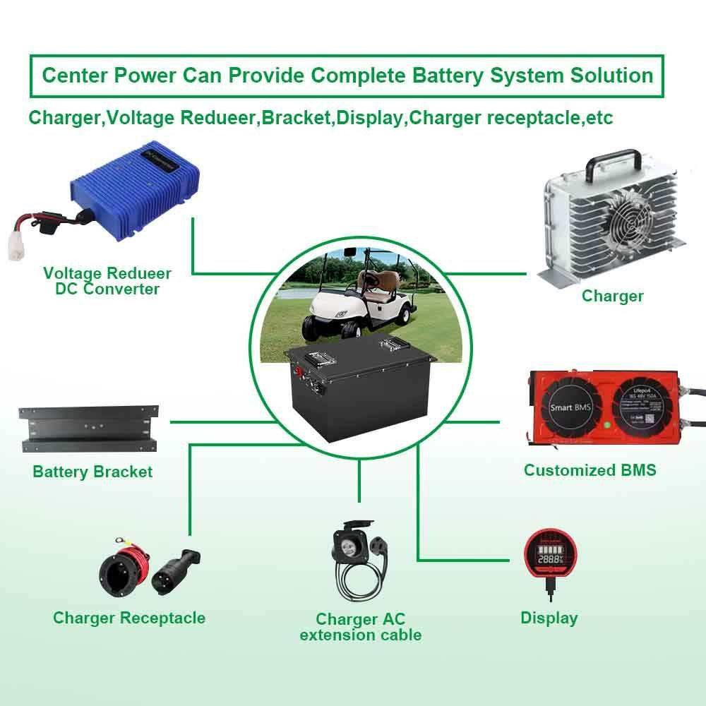 LiFePO4 Lithium Battery OEM ODM Lithium Ion Battery Pack Electric Forklift 48V 60V 72V 100AH 200AH Electric Golf Carts