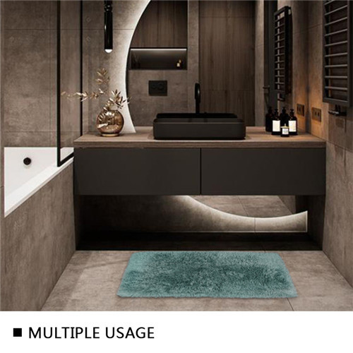 Comfortable Polyester Machine Washable Non Slip Bath Mat Fast Drying Bath Mat