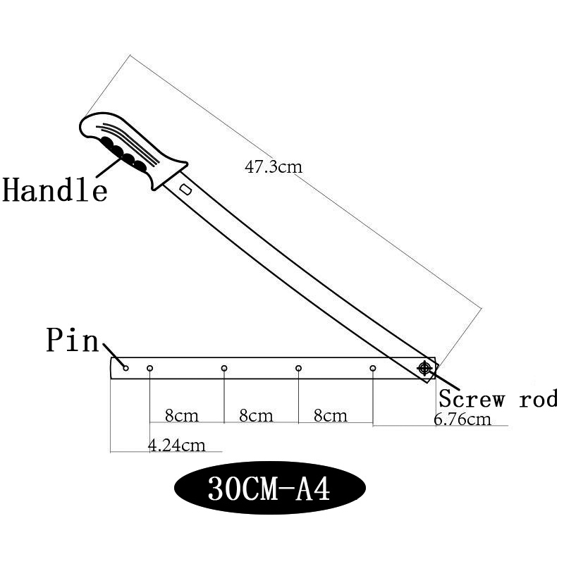 2.5Kg Curved Guillotine Paper Cutter Blade Replacement with 1mm Cutting Thickness