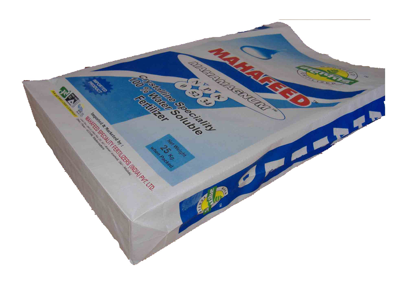 Bopp Laminated 25 kg Fertilizer Packaging Bags , Heavy Duty PP Woven Bag Side Gusset