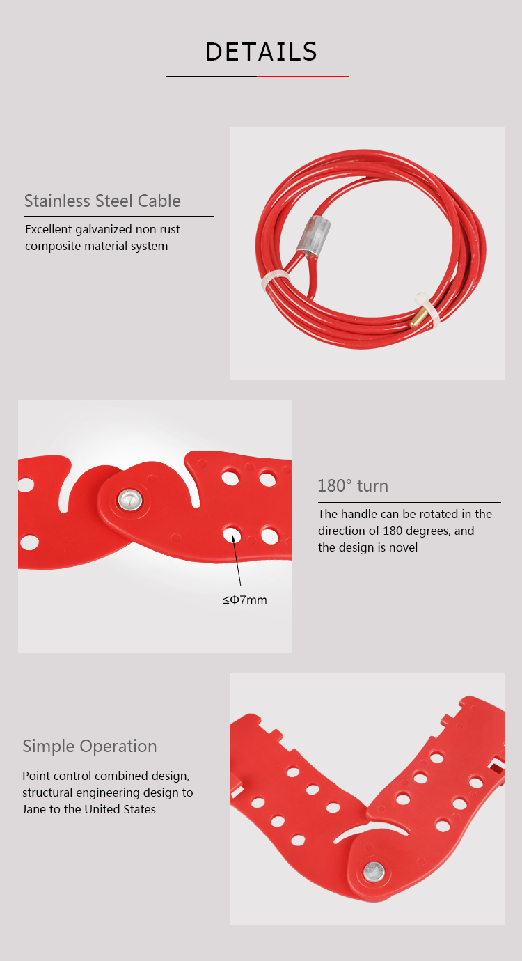 BOSHI High Security Simple Operation Cable Diameter 4Mm Cable Lockout