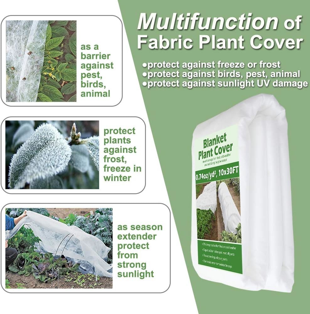Plant Freeze Protection Covers 32 x 47 Inch Winter Shrub Cover Tree Frost Blanket Drawstring Winter Frost Prote