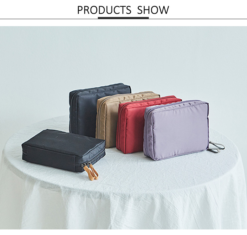 Water Resistant Polyester Depth 6cm Makeup Bag Organizer