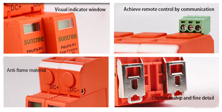 DC 1000Volt 3Pole 20KA SUPH12-PV Surge Protective Device
