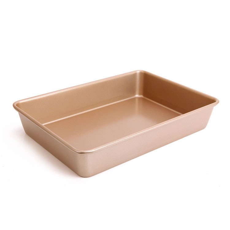 Gold coating 13 inch non-stick deepened rectangular baking pan cake pan bread tin Europe bakeware