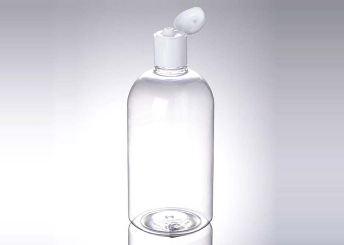 250ml 8.7oz Refillable Clear PET Plastic Lotion Toner Bottle With Flip Top Screw Cap