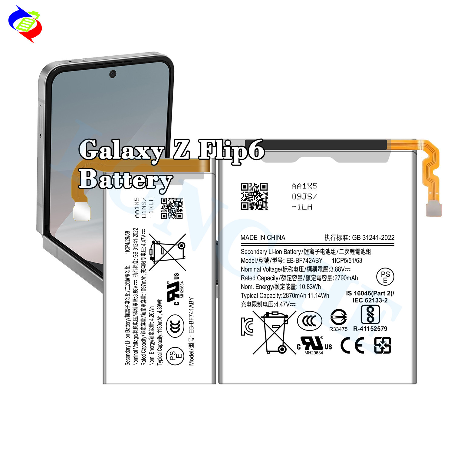 EB-BF741ABY EB-BF742ABY Original Replacement Battery for samsung Galaxy Z Flip 6 battery
