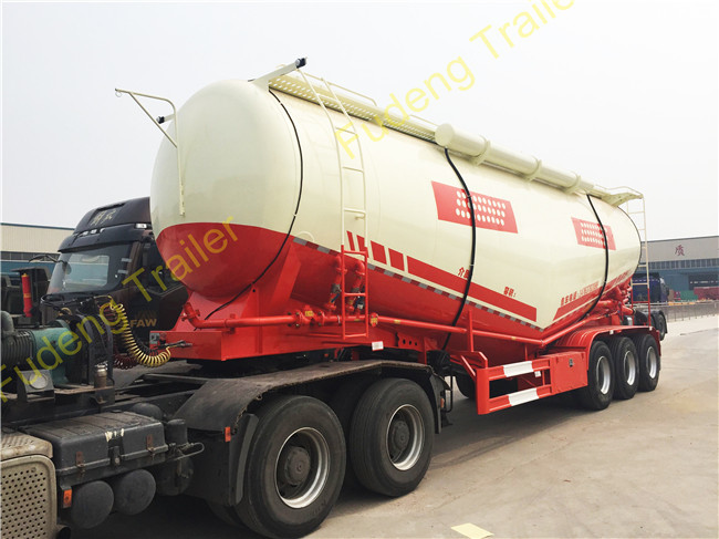 Carbon Steel V shape Bulk cement tanker trailers 3 axles silo cement carrier trailers