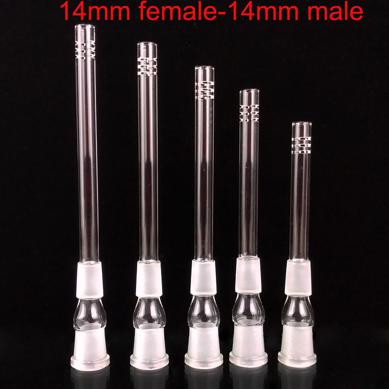 Clear Glass Beaker Bong Attachments Glass Downstem Diffuser 14mm To 14mm