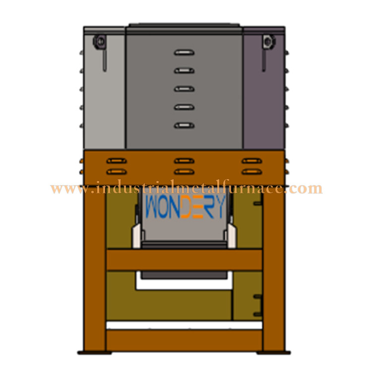 Two Chamber Induction Copper Melting Furnace Industrial For Gravity Casting 380V