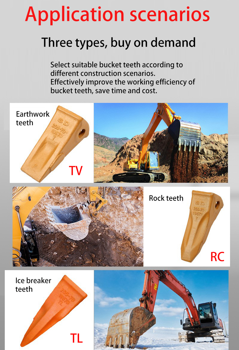 PC100 Excavator Bucket Teeth And Adapters Forged Bucket Teeth Parts
