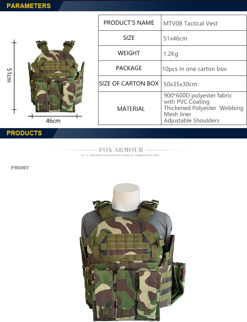 Camouflage Breathable Tactical Vest with Molle system