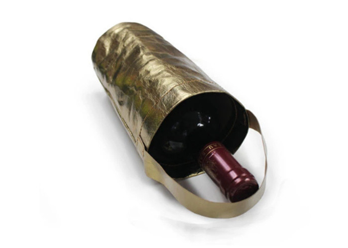 Portable Single Wine Bottle Carrier Bags With Carrying Handle Recycled Biodegradable