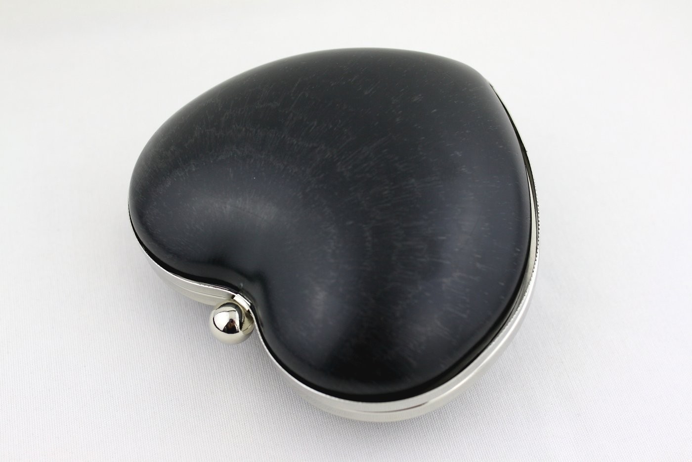 Single Ball Clasp Heart Evening Bag Purse Frame Silk Screen Printing Logo