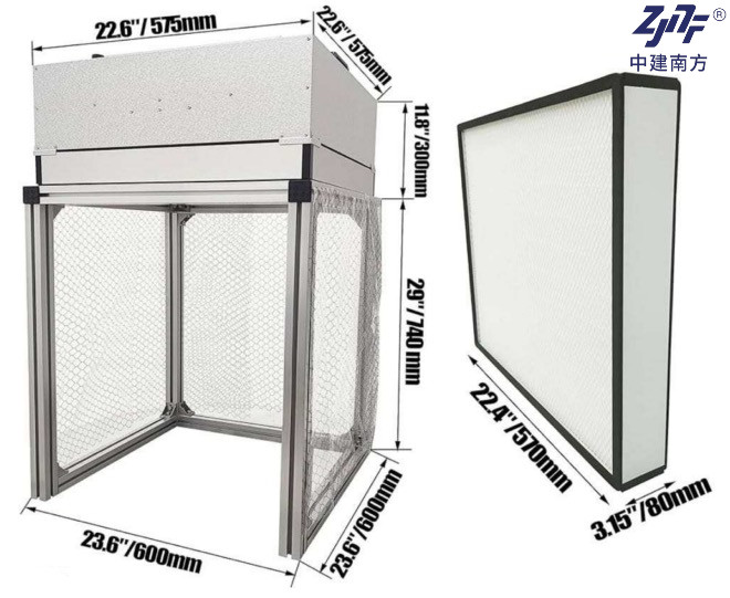 Aluminum Frame Workshop 4x2 Laminar Air Flow FFU Clean Workbench HEPA Fan Filter Unit HEPA H14