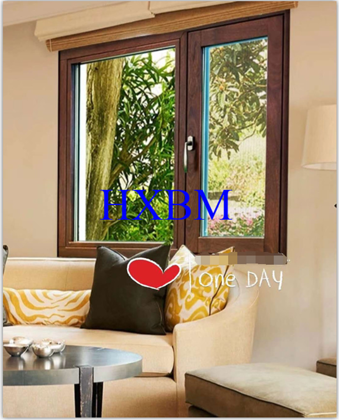 High End Oak Wood Casement Windows Triple Glass Low U - Value Anti Shaping For South Africa Market