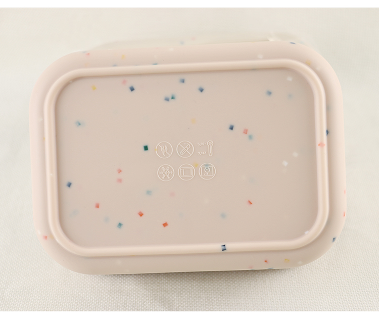 3 Compartment Silicone Lunch Containers , Reusable Silicone Bento Lunch Box Leak Proof