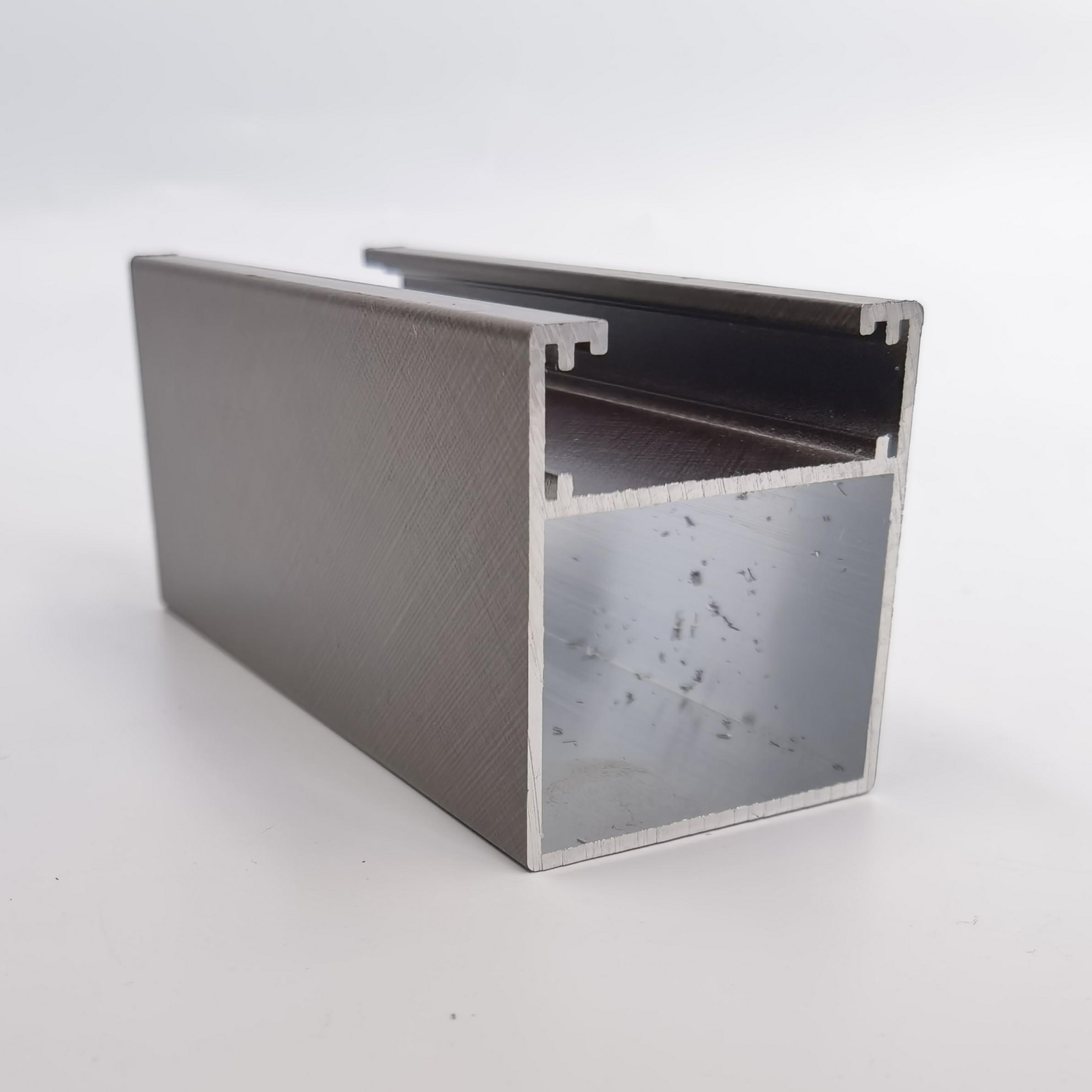60mm Aluminium Casement Door 6063 Series Beige Powder Coating