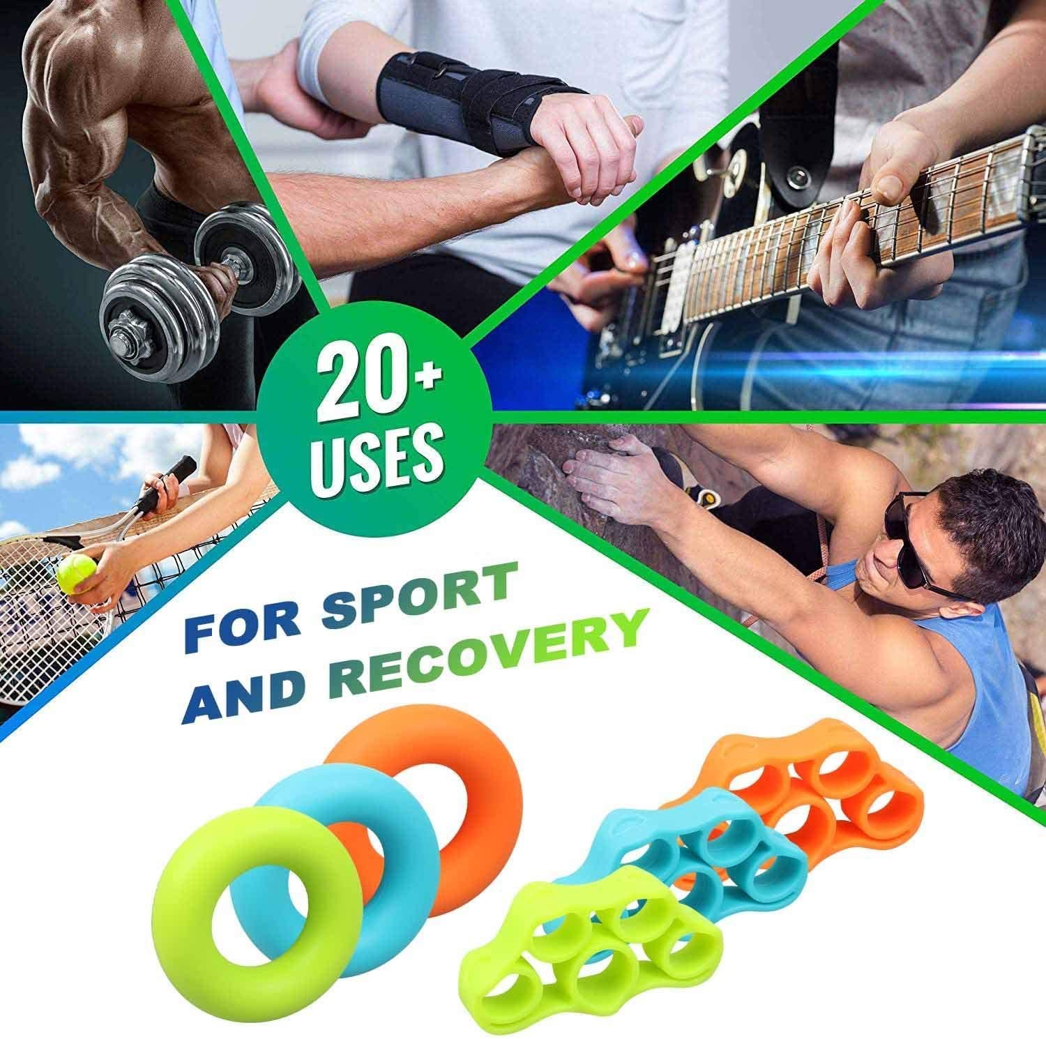 Silicone Hand Grip Strengthener Finger Exerciser Grip Strength Trainer NEW MATERIAL Forearm Grip Workout FingerStretcher