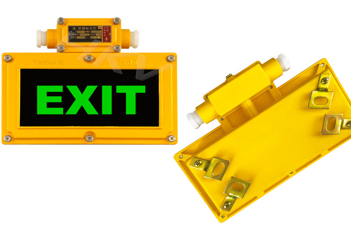 Stainless Steel Exit Sign With Emergency Lights Anti Corrosive Hanging Type
