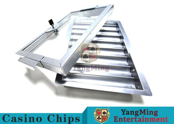 8 Row Thick Silver Color Poker Chip Trays Blackjack Gambling Table Ceramic Chips Single Layer Convenient To Counting
