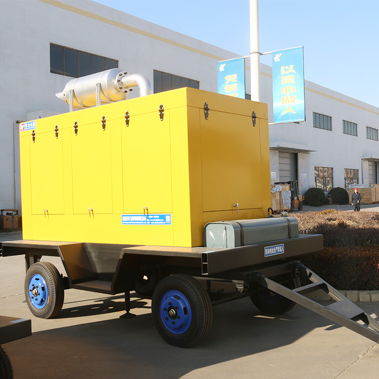 Portable Electric Trailer Type Generator 50kw 65kva For Construction Site