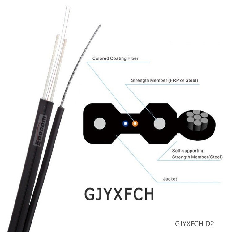 Made in China GJYXFCH 1km ftth fiber drop cable Price 2 Core Single Mode Fiber