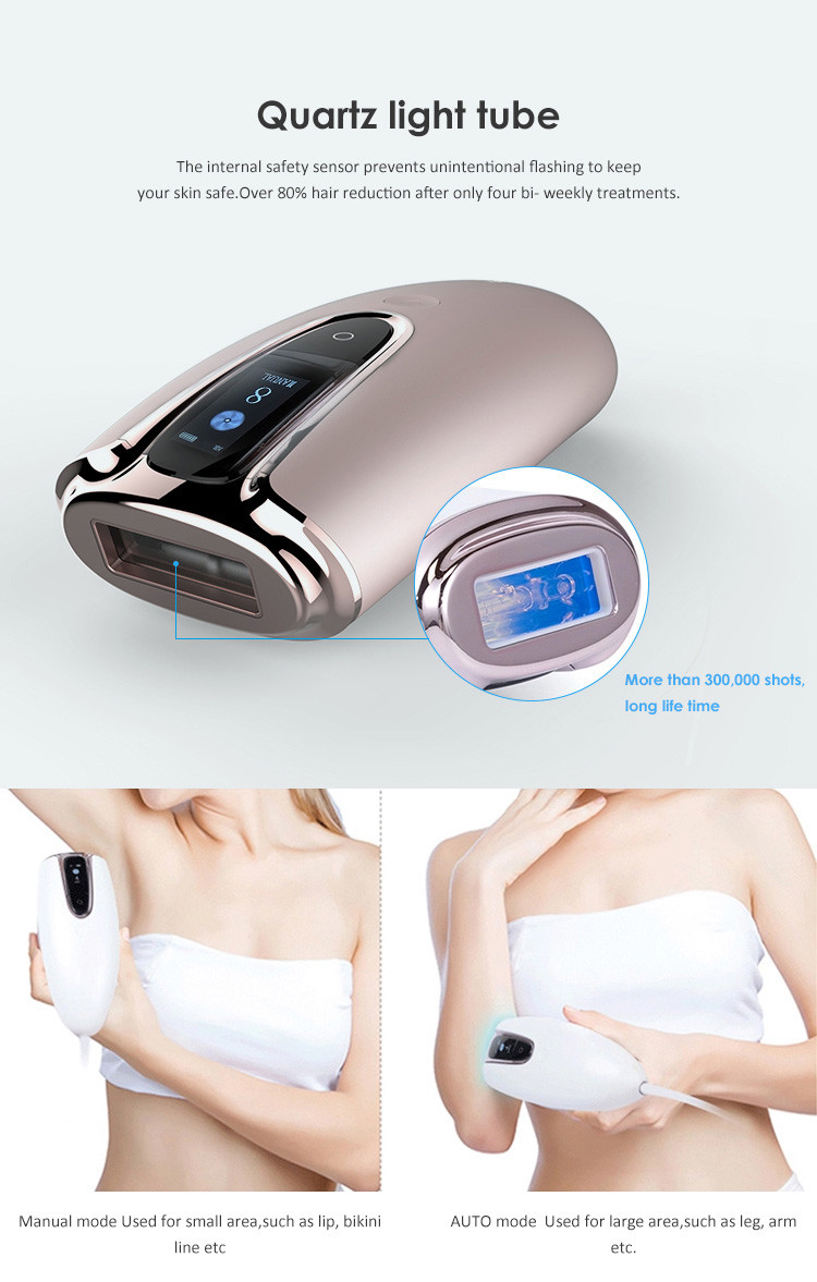 Portable Mini Ipl Hair Removal Device , Underarm Hair Removal Seamless Design