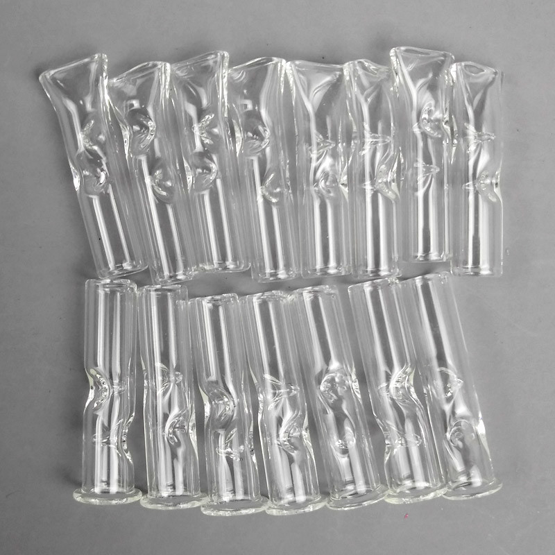 30mm Length Glass Bongs Accessories Flat Mouth Glass Filter Tips Daily Use