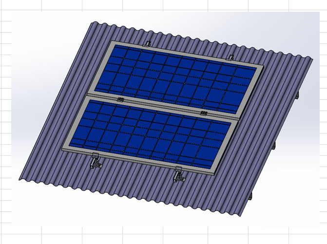 Reliable Structure Metal Roof Solar Mounting Systems For Pitched Roof Solar Panel Rack